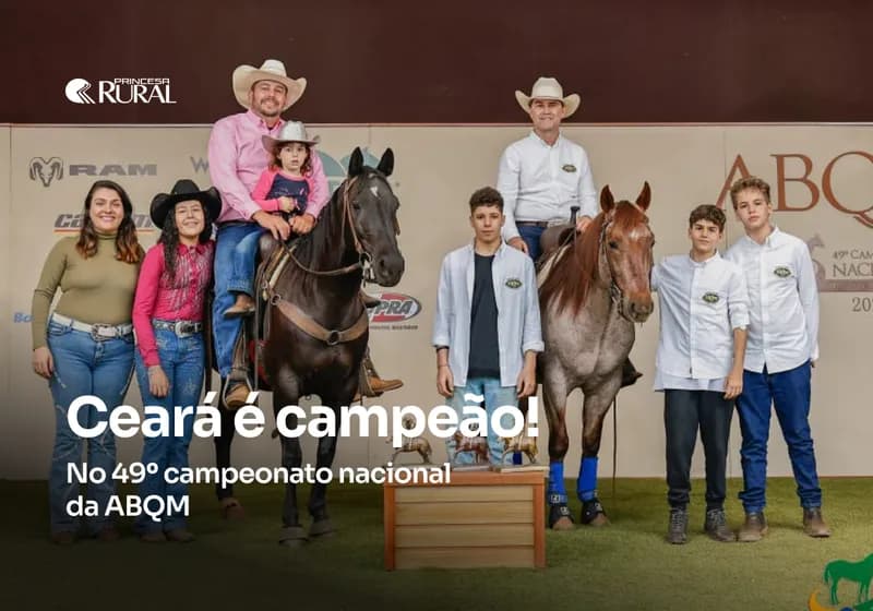 Ceará conquista o topo do Ranch Sorting nacional com título no Campeonato da ABQM!