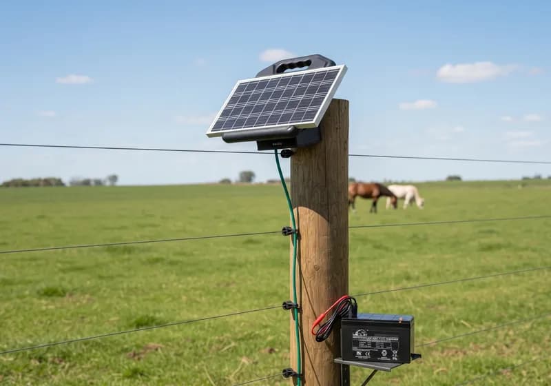 Eletrificador compacto Solar com bateria e Placa solar